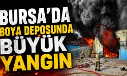 Bursa’da Boya Deposunda Büyük Yangın