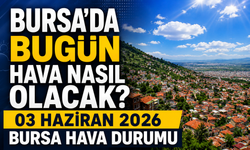 Bursa’da Bugün Hava Nasıl Olacak? 03 Haziran 2026 Bursa Hava Durumu