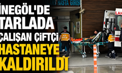 İnegöl’de Tarlada Çalışan Çiftçi Hastaneye Kaldırıldı