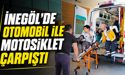 İnegöl'de otomobil ile motosiklet çarpıştı