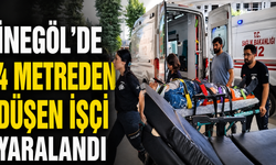 İnegöl’de 4 metreden düşen işçi yaralandı