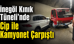 İnegöl Kınık Tüneli’nde Cip ile Kamyonet Çarpıştı