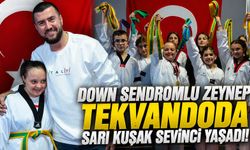 Down Sendromlu Zeynep Tekvandoda Sarı Kuşak Sevinci Yaşadı
