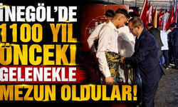 İnegöl'de 1100 yıl önceki gelenekle mezun oldular!