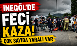 İnegöl'de feci kaza! Çok sayıda yaralı var
