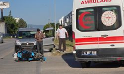 İnegöl’de Hafif Ticari Araç ile Motosiklet Çarpıştı