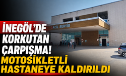 İnegöl’de Korkutan Çarpışma! Motosikletli Hastaneye Kaldırıldı
