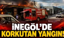 İnegöl’de Korkutan Yangın! Mobilya İmalathanesinde Yangın Çıktı