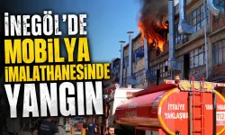 İnegöl’de Mobilya İmalathanesinde Yangın! Sokak Trafiğe Kapatıldı...