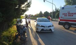 İnegöl’de Motosiklet Otomobile Arkadan Çarptı
