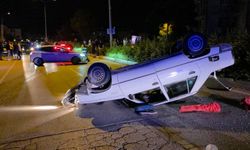 İnegöl’de Otomobil Takla Attı