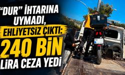 Polisin Dur İhtarına Uymayan Motosiklet Sürücüsüne 240 Bin Lira Ceza