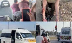Yolcu minibüsünde dehşet anları kamerada