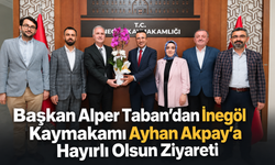 Başkan Alper Taban’dan İnegöl Kaymakamı Ayhan Akpay’a Hayırlı Olsun Ziyareti