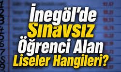 İnegöl’de Sınavsız Öğrenci Alan Liseler Hangileri?