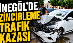 İNEGÖL'DE ZİNCİRLEME TRAFİK KAZASI