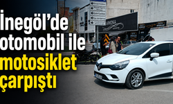İnegöl’de otomobil ile motosiklet çarpıştı