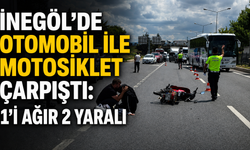 İnegöl’de Otomobil ile Motosiklet Çarpıştı! 1’i Ağır 2 Yaralı