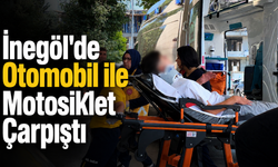 İnegöl’de Otomobil ile Motosiklet Çarpıştı