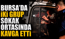 Bursa’da iki grup sokak ortasında kavga etti