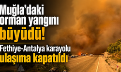 Muğla’daki orman yangını büyüdü! Fethiye-Antalya karayolu ulaşıma kapatıldı