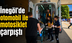 İnegöl’de otomobil ile motosiklet çarpıştı