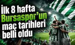 Bursaspor’un ilk 8 hafta programı belli oldu