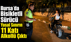 Bursa'da Bisikletli Sürücü Yasal Sınırın 11 Katı Alkollü Çıktı