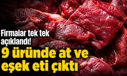 Firmalar tek tek açıklandı! 9 üründe at ve eşek eti çıktı