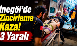 İnegöl'de Zincirleme Kaza: İki Otomobil ile Motosiklet Çarpıştı, 3 Yaralı