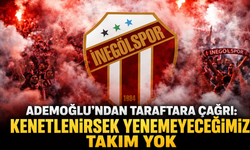 İnegölspor Başkanı Ademoğlu’ndan Taraftara Çağrı: Kenetlenirsek Yenemeyeceğimiz Takım Yok
