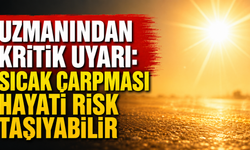 Uzmanından Kritik Uyarı: Sıcak Çarpması Hayati Risk Taşıyabilir