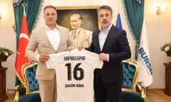 İnegöl Kafkasspor yönetiminden Şahin Biba’ya ziyaret