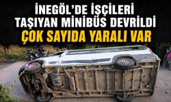 İnegöl’de İşçileri Taşıyan Minibüs Devrildi: Çok Sayıda Yaralı Var