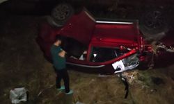 Bursa'da takla atan otomobilden burnu bile kanamadan çıktı