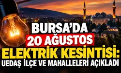Bursa’da 20 Ağustos elektrik kesintisi: UEDAŞ ilçe ve mahalleleri açıkladı