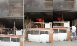 Bursa’da apartman yangınına ilk müdahaleyi vatandaşlar yaptı