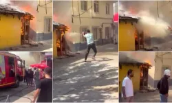 Bursa’da ev yangınına vatandaşlar tüplerle müdahale etti