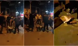 Bursa'da kadını darp eden adamı mahallelinin linç anları kamerada