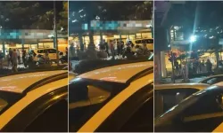 Bursa’da kafe önünde iki grup arasında kavga kamerada