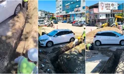 Bursa’da park halindeki araç kazıyı durdurdu: Ekipler etrafını U şeklinde kazdı