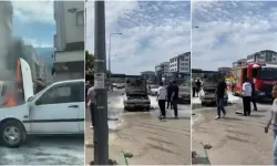 Bursa’da seyir halindeki otomobil alev aldı: O anlar kamerada