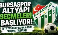 Bursaspor altyapı seçmeleri başlıyor! İşte yaş gruplarına göre seçme takvimi