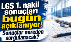 LGS 1. nakil sonuçları bugün açıklanıyor! Sonuçlar nereden sorgulanacak?