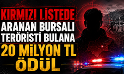 Kımızı listede aranan Bursa’lı teröristi bulana 20 milyon TL ödül