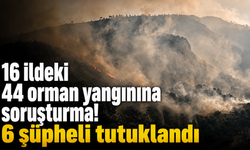 16 ildeki 44 orman yangınına soruşturma! 6 şüpheli tutuklandı