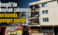 İnegöl’de kaynak çalışması sırasında yangın paniği
