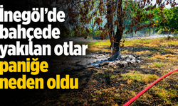 İnegöl’de bahçede yakılan otlar paniğe neden oldu