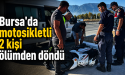 Bursa'da motosikletteki 2 kişi ölümden döndü