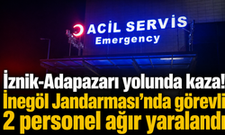 İznik-Adapazarı yolunda kaza! İnegöl Jandarması’nda görevli 2 personel ağır yaralandı